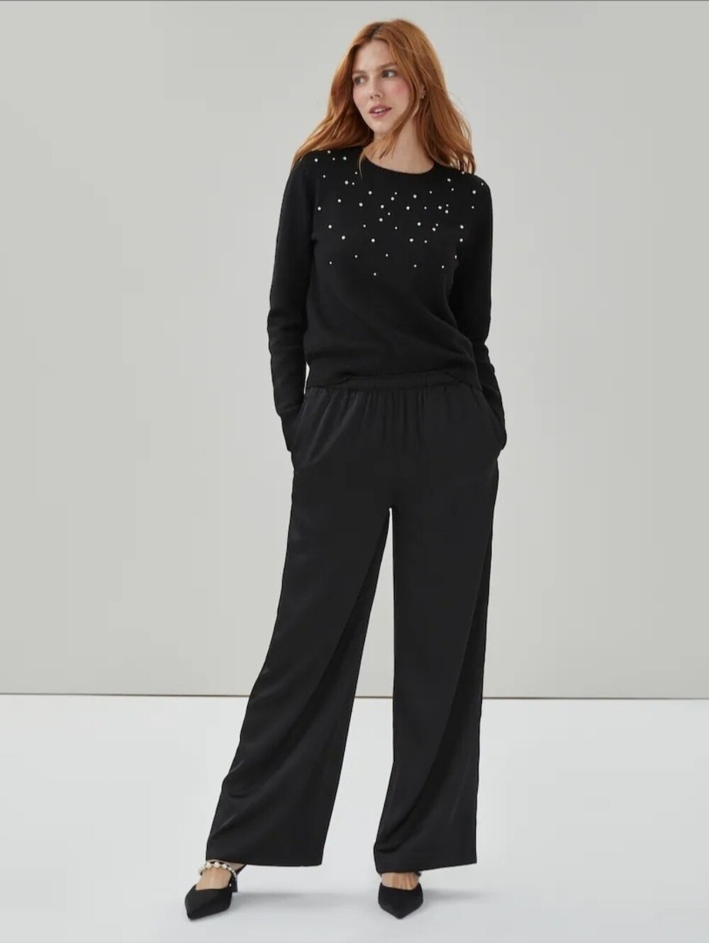 NWT Joe Fresh - Black Satin Pants